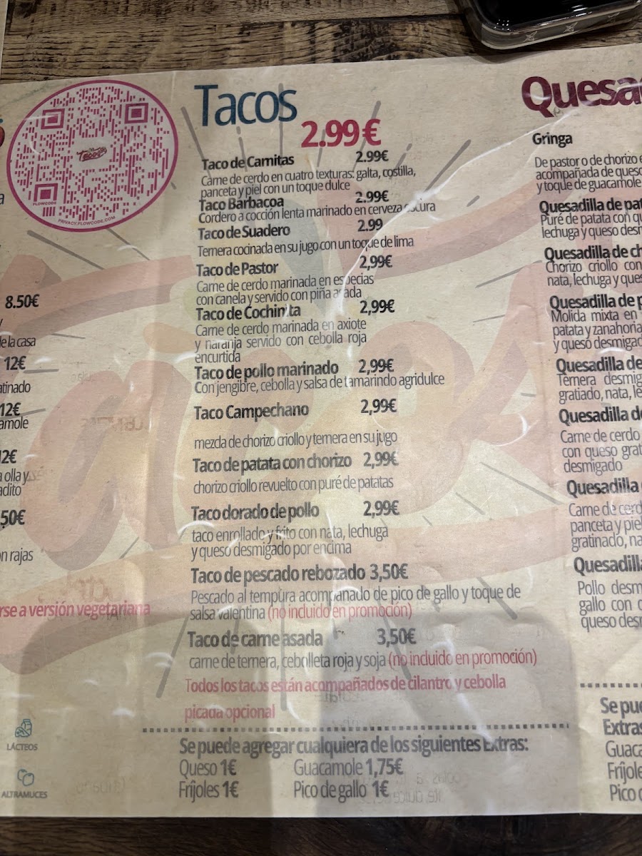 Menu Tacos 99-6